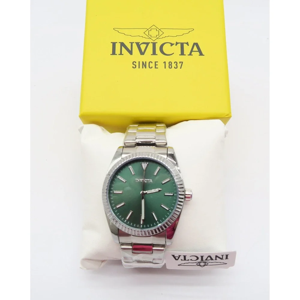 Invicta Celestial Langdon Mens Watch 40mm Green Dial Silver Steel 69254 New
